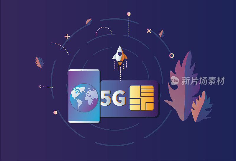 5G mobile phone network and calling card